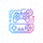 PG游戏官方logo - 蓝色极简设计